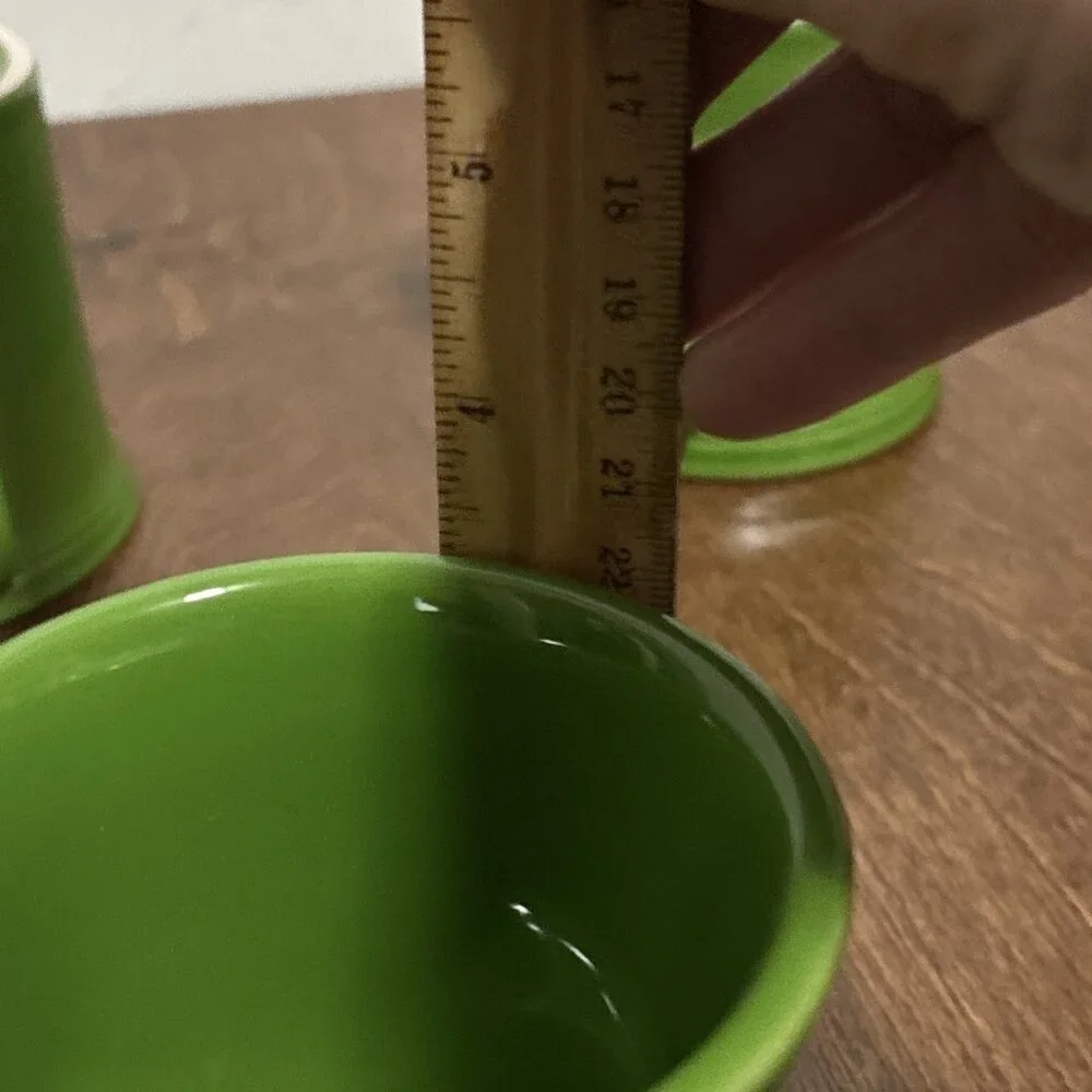 4 Fiesta Ware Shamrock Green Mug Ring‎ Handle Homer Laughlin Ceramic HLC Coffee